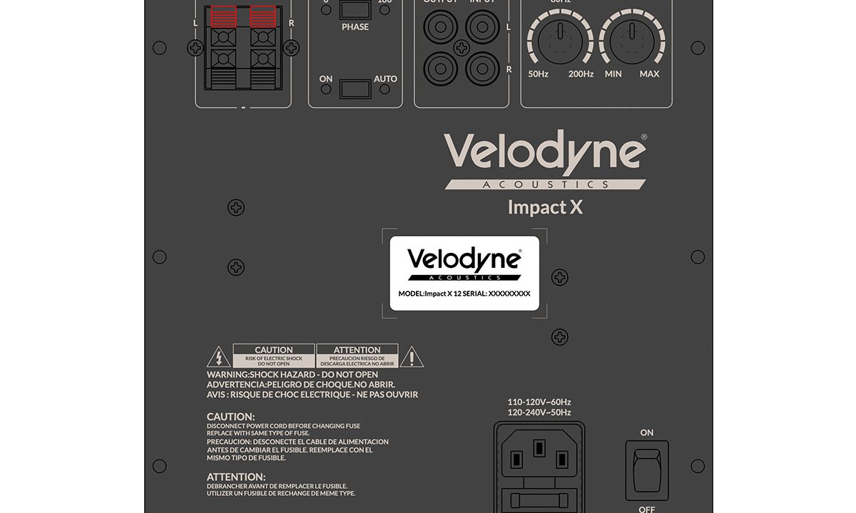 VELODYNE  IMPACT X 10 nero
