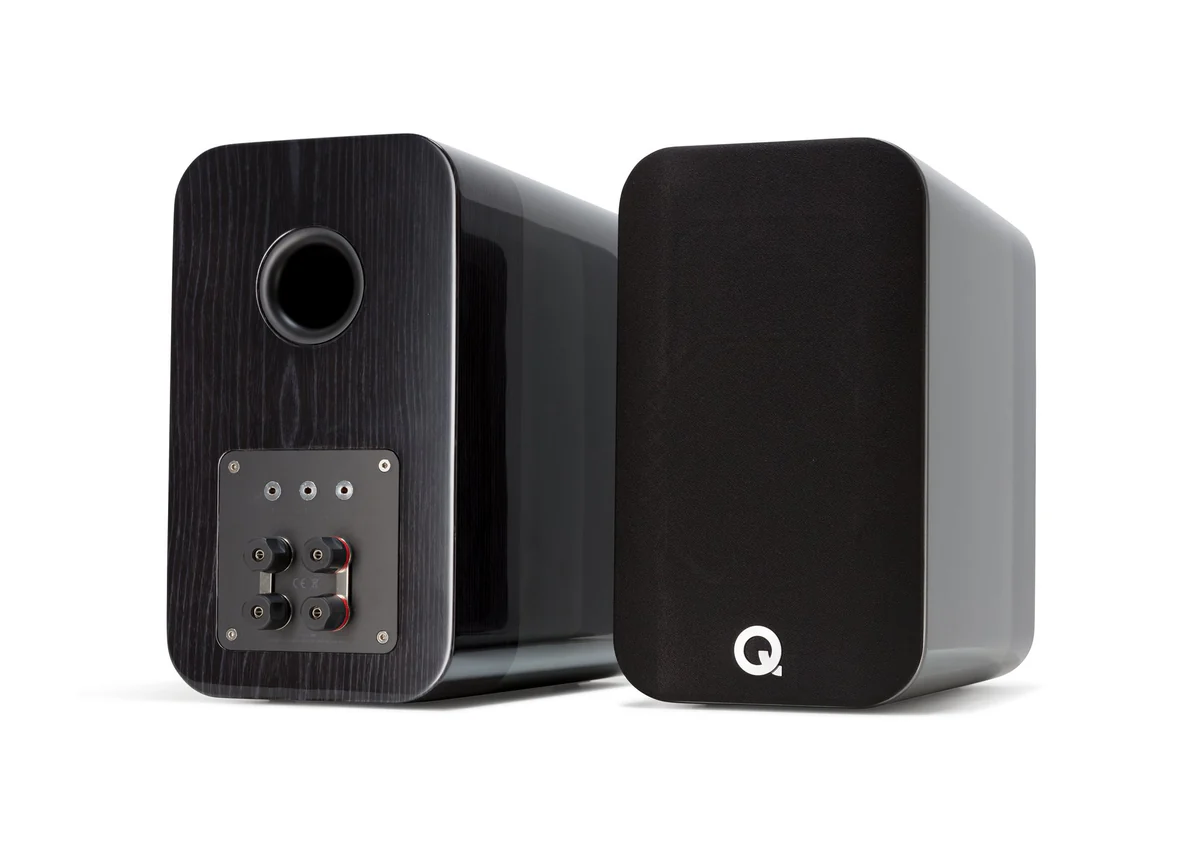 Q ACOUSTICS CONCEPT 300 con stand TENSEGRETY silver high gloss + ebano (coppia)