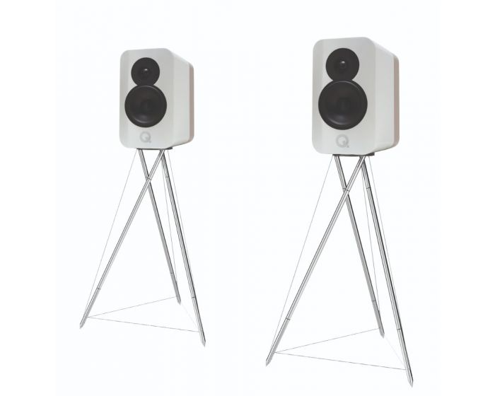Q ACOUSTICS CONCEPT 300 con stand TENSEGRITY bianco high gloss + quercia (coppia)